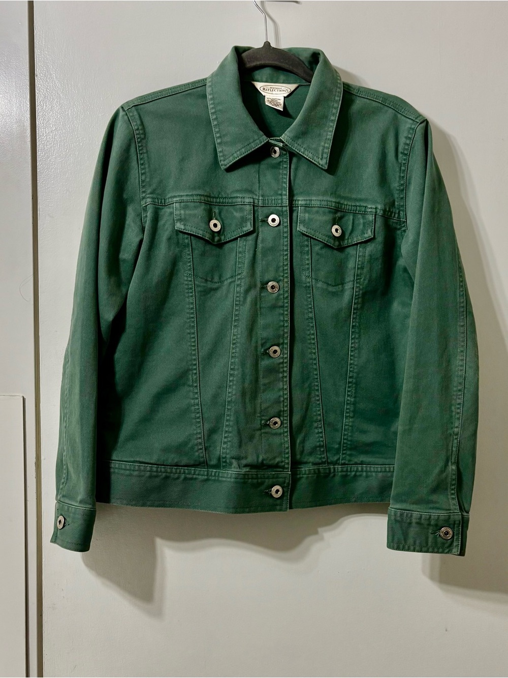 Northern Reflections Forest Green Denim Jacket